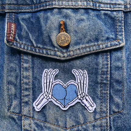 Skeleton Heart Hands Patch