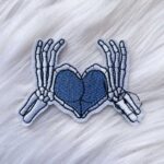 Skeleton Heart Hands Patch