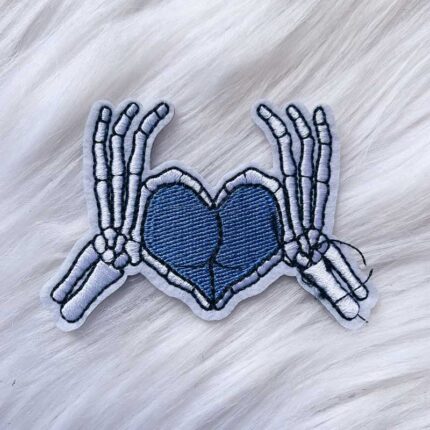 Skeleton Heart Hands Patch