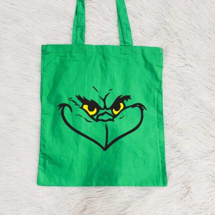 Heart Smile Grinch Tote Bag