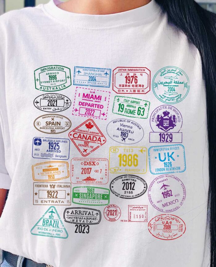 F1 Country Stamps Colour T-Shirt