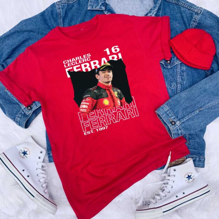 Charles Leclerc Ferrari T-Shirt - Image 3