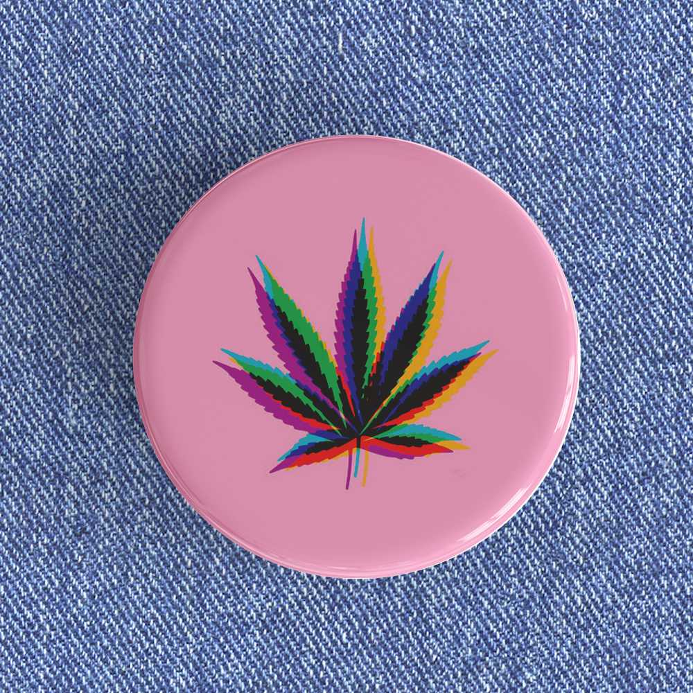 Glitch Weed Leaf Badge/Magnet Glitch Weed Leaf Badge/Magnet