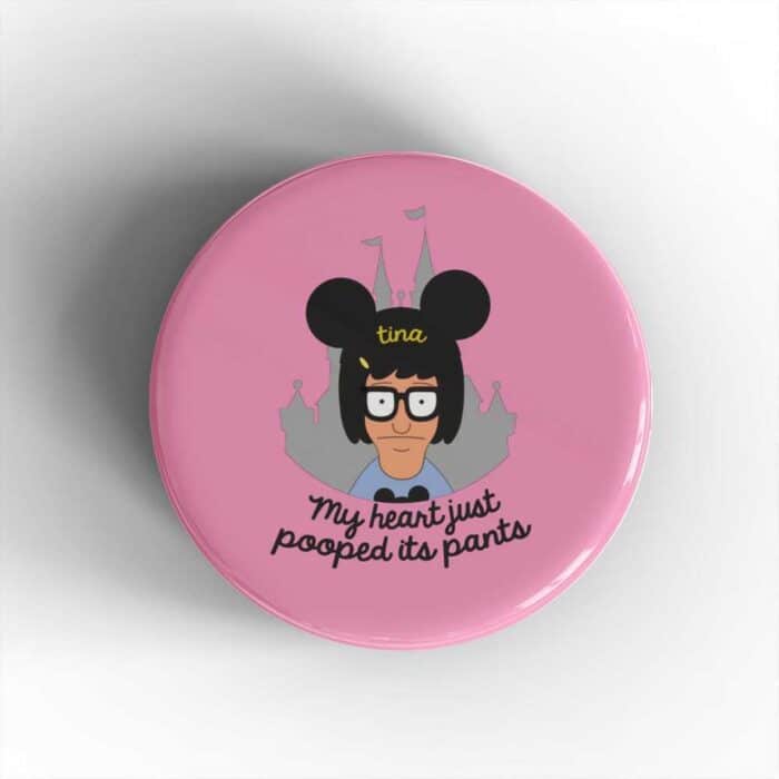 Heart Pooped It's Pants Badge/Magnet