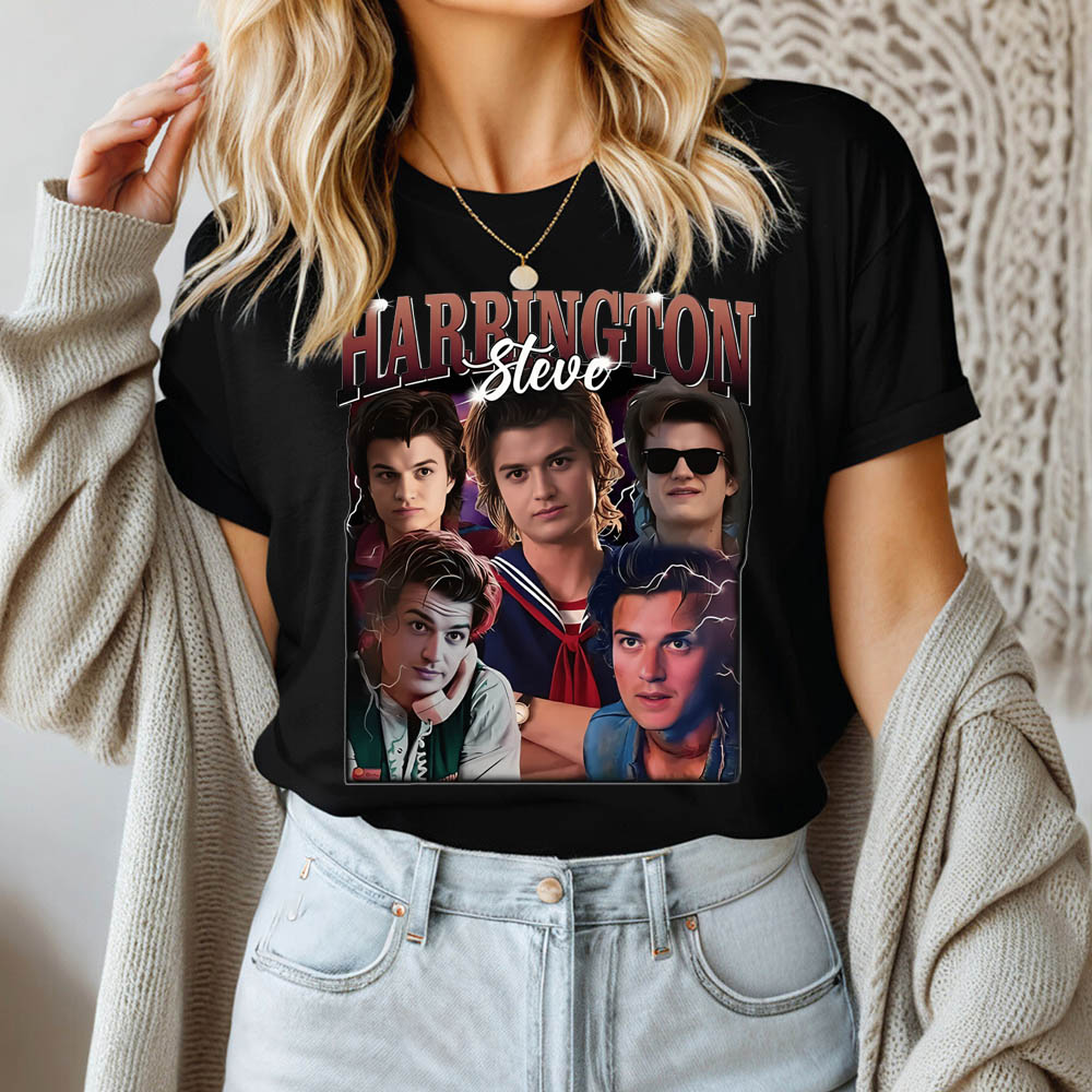 harrington 1 Steve Harrington T-Shirt (Brownish) - Image 1