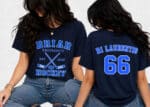 Briar University Hockey Back and Front Design T-shirt - Image 3
